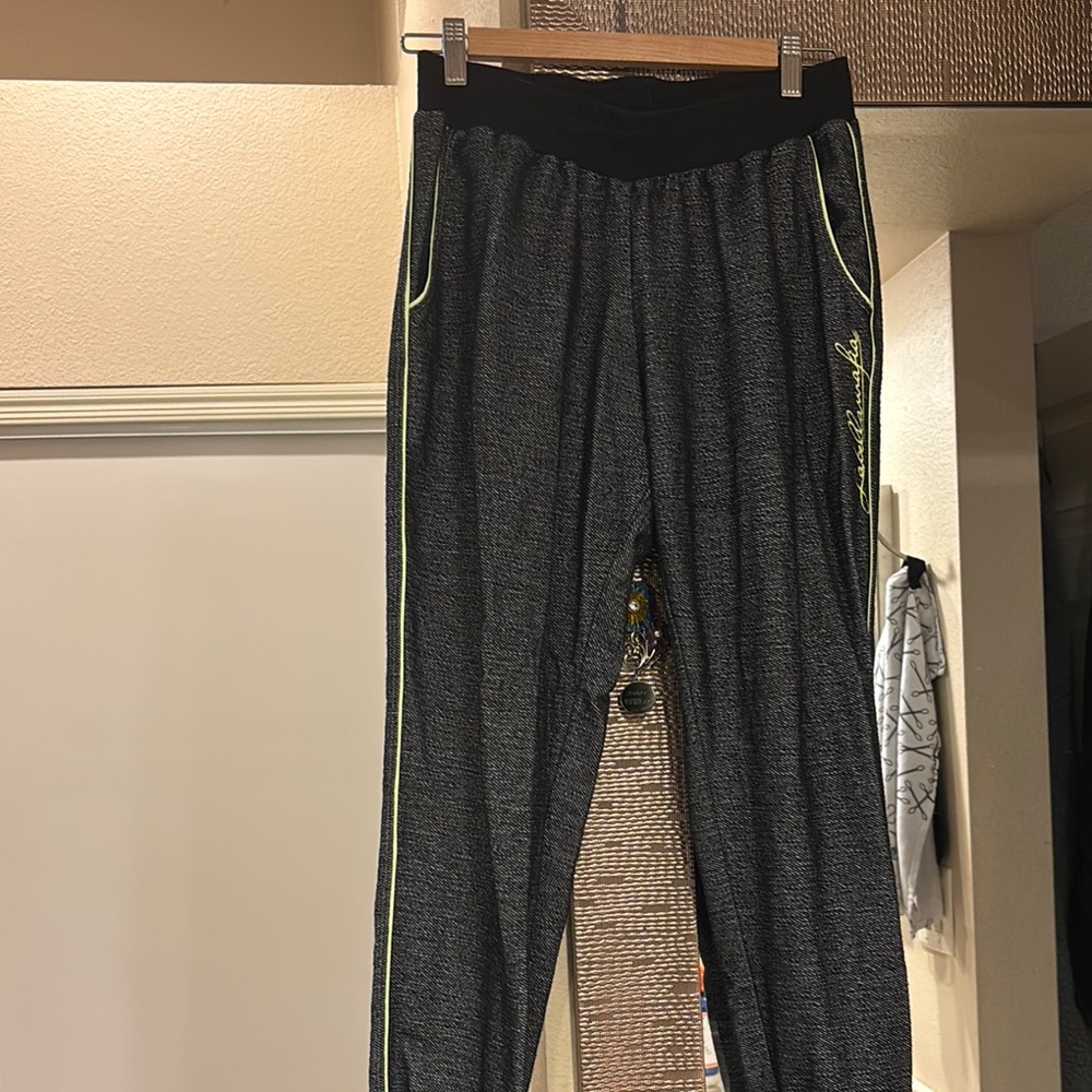 Labellamafia Gray Joggers with Neon Accents